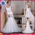 2015 most elegnt turmpet skirt &appliqued lace and beaded belt mermaid lace wedding dress